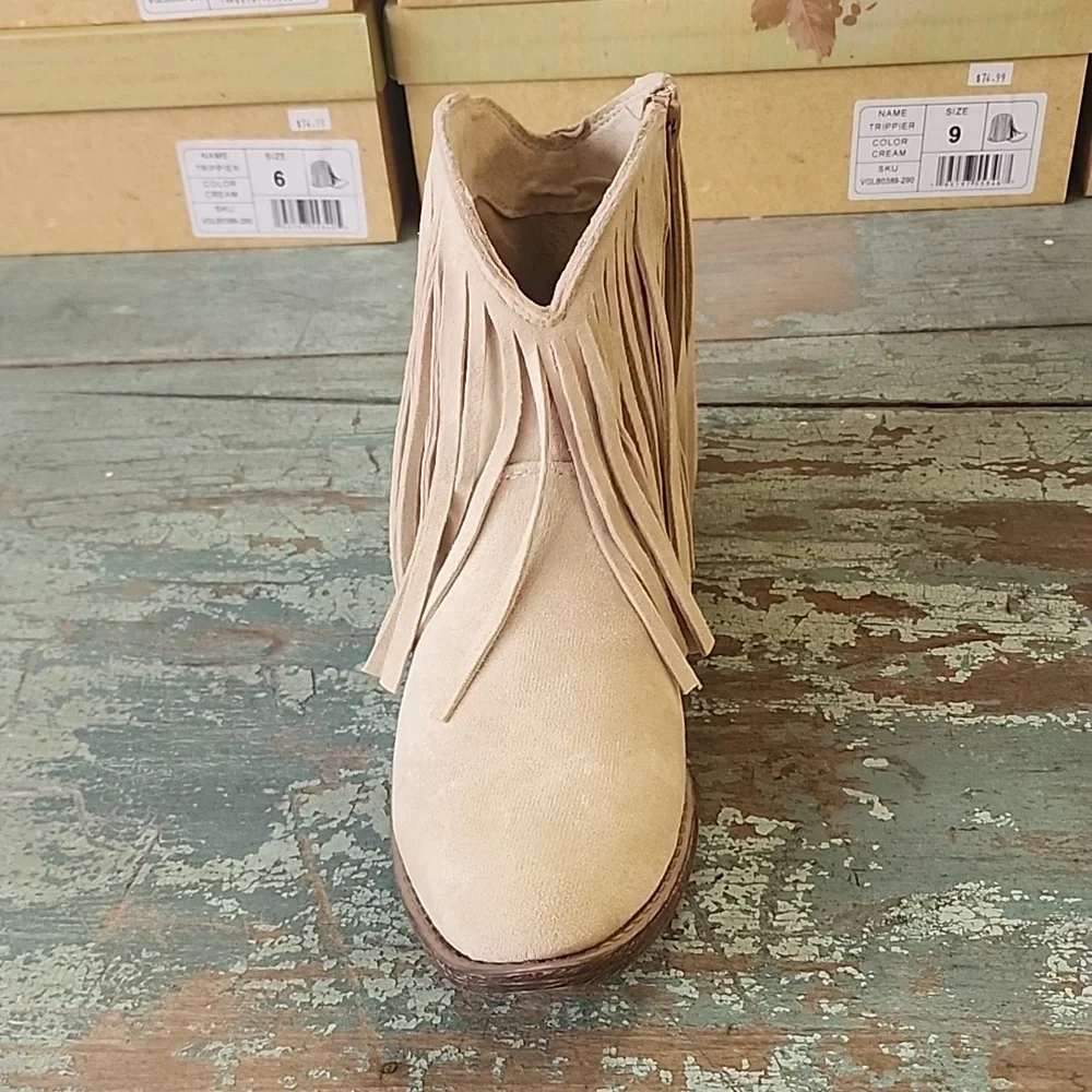 New Very G CreamTrippier Fringe Bootie